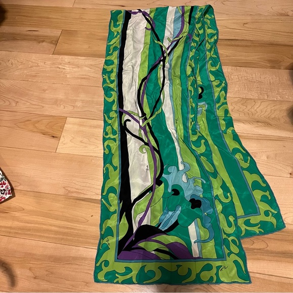 Pucci Long Twilly Silk Scarf - Picture 2 of 5